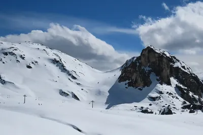 Skipiste in de Alpen